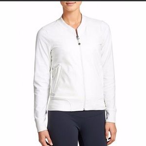 Athleta purple gray Bombastic bomber jacket